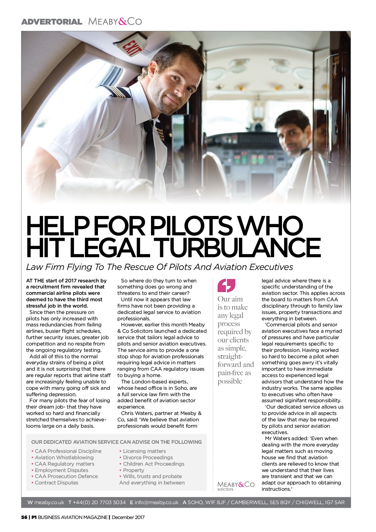 Law Firm Flies To Rescue Of Pilots